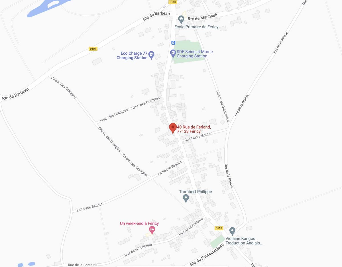 Carte Google maps pour localiser l'atelier du menuisier ébéniste créateur Olivier Chenoy-Perrier et prendre contact avec lui.